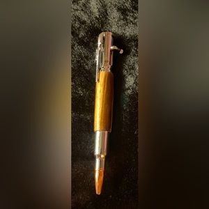 One of a kind custom exotic wood bolt pen